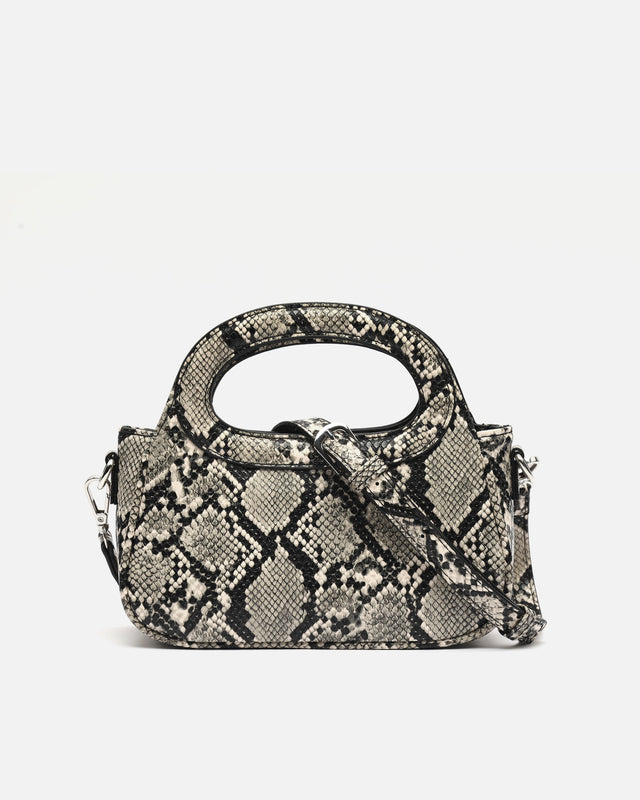 Formi borsa da sera con stampa animalier e tracolla rimovibile 