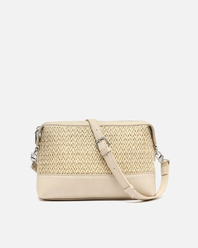 Tichito bolso bandolera pequeño efecto rafia