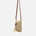 Tillian bolso bandolera efecto rafia con detalle colgante 