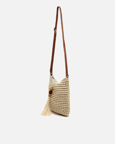 Tillian bolso bandolera efecto rafia con detalle colgante 