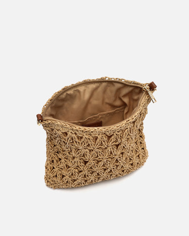 Blumi bolso bandolera efecto rafia con asa de mano e bandolera extraíble 