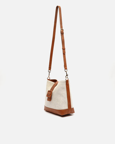 Sora Hobo-Tasche aus Kunstleder mit Raffia-Effekt 