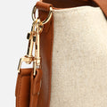 Sora Hobo-Tasche aus Kunstleder mit Raffia-Effekt 