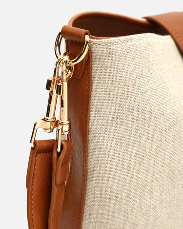 Sora Hobo-Tasche aus Kunstleder mit Raffia-Effekt 