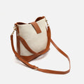 Sora Hobo-Tasche aus Kunstleder mit Raffia-Effekt 