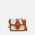 Sori small crossbody bag in faux leather and raffia effect 