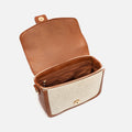Sori small crossbody bag in faux leather and raffia effect 
