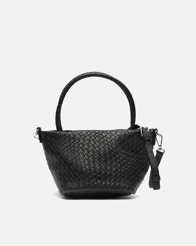 Trena borsa tote piccola intrecciata con tracolla removibile