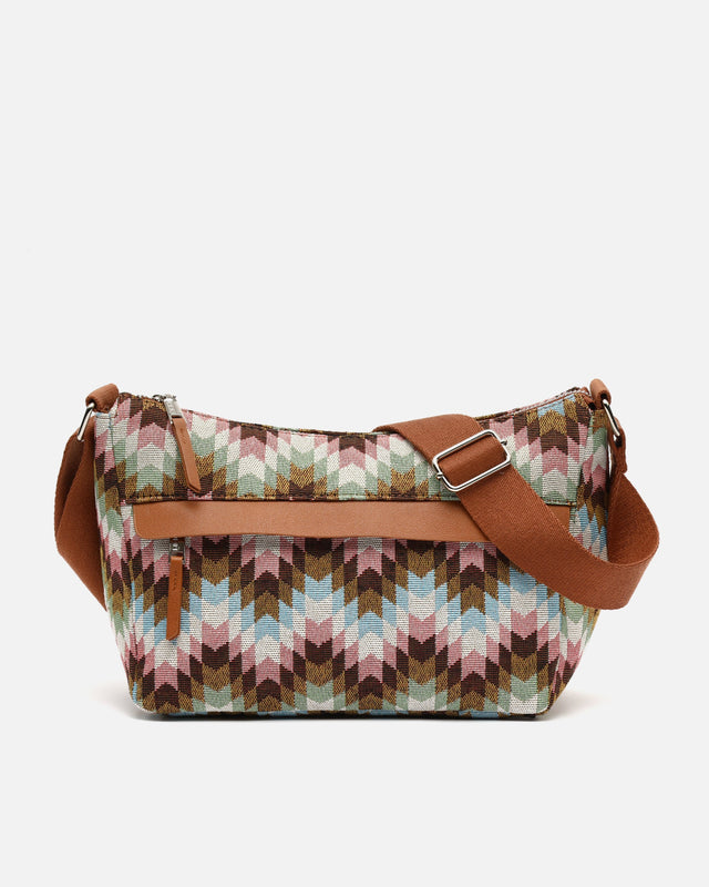 Dilasi borsa a tracolla jacquard stampata