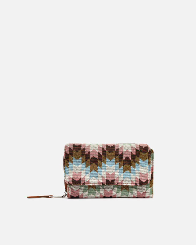 Dila carteira grande estampada em jacquard