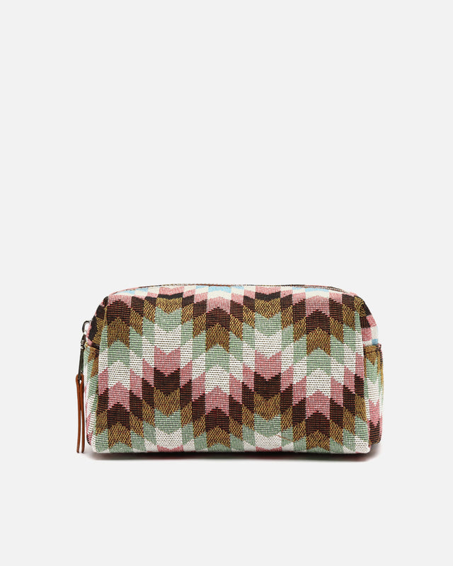 Dila Jacquard-Muster Kosmetiktasche