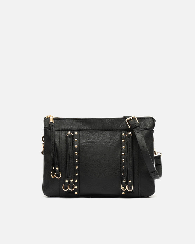 Nikasi crossbody bag with metallic details