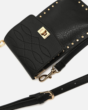 Nairix bolso bandolera mini para móvil con detalles metálicos 