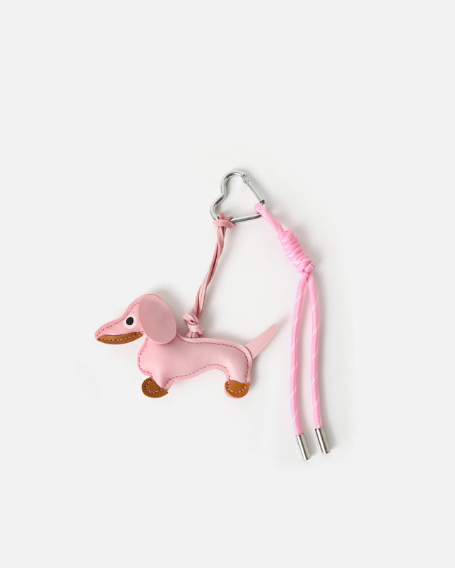Buti pendente para porta-chaves cão rosa