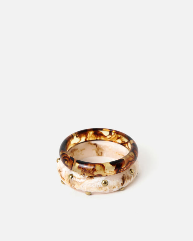 Farah bracciale rigido con dettagli metallici