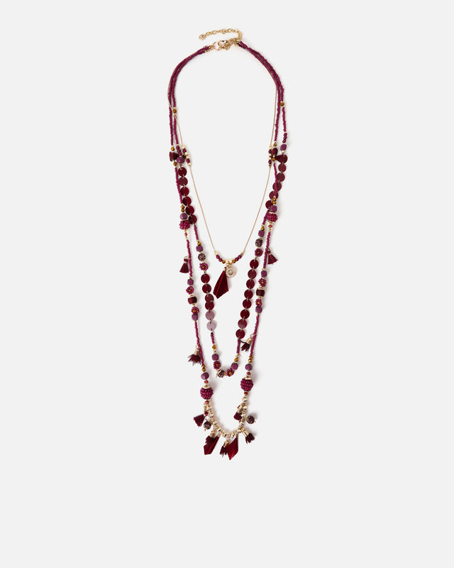 Collana lunga Liora con dettagli multipli
