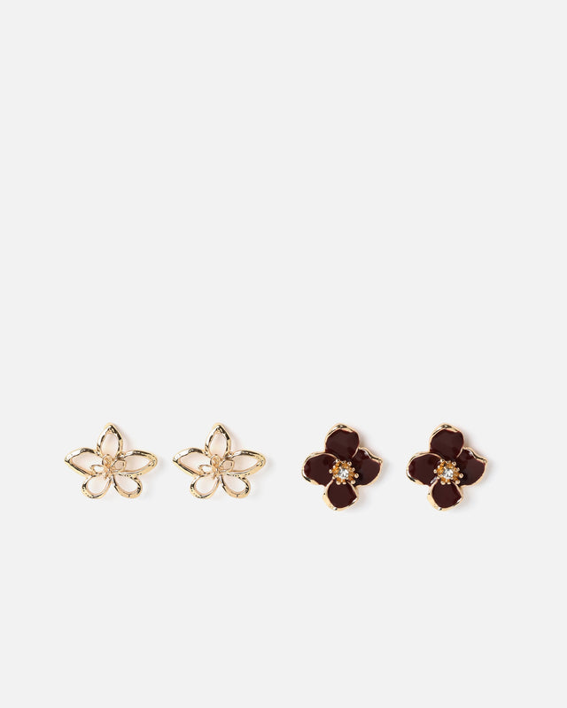 Flower pack pendientes flor