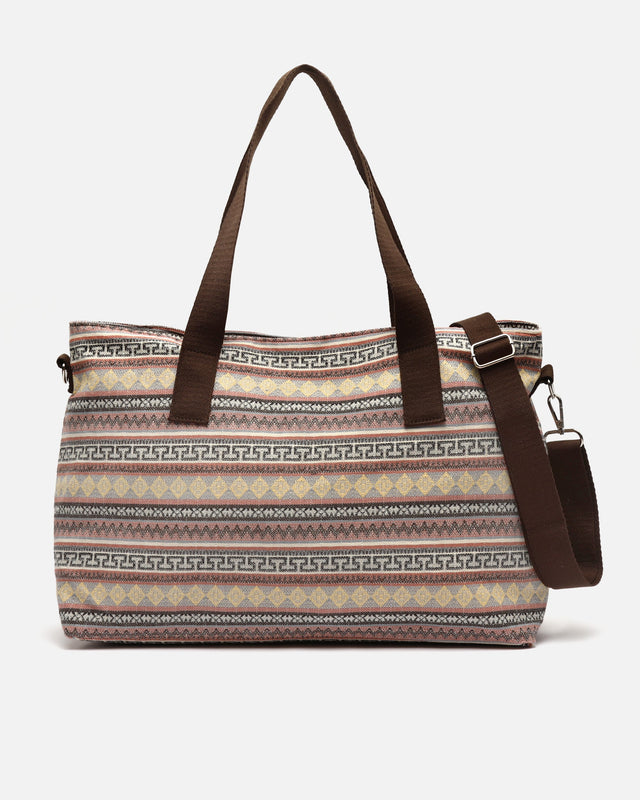 Jaka bolsa fin de semana con estampado jacquard y bandolera extraíble