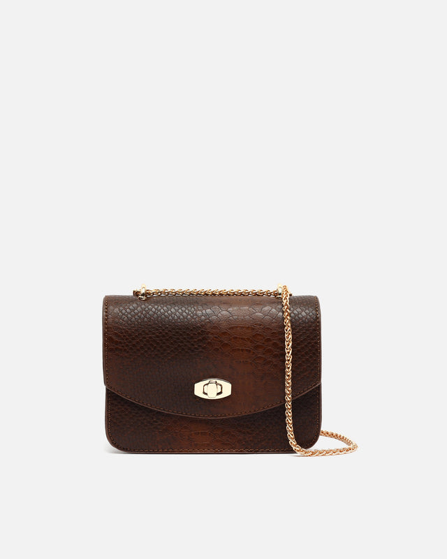 Viela bolso de fiesta pequeño con solapa y estampado animal print