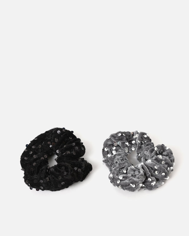 Maxima lot de deux chouchous froncés avec sequins