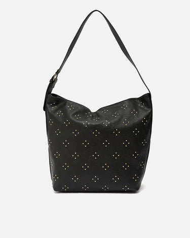 Florchi bolso hobo grande con detalles metálicos 
