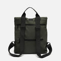 Nere mochila con solapa en nylon 