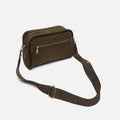 Mider bolso bandolera efecto ante y estampado animal print 