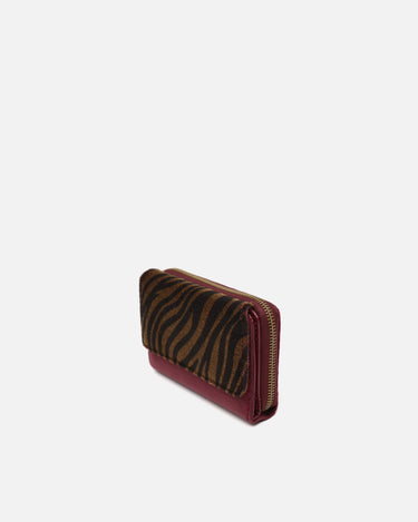 Mider monedero grande efecto ante y estampado animal print 