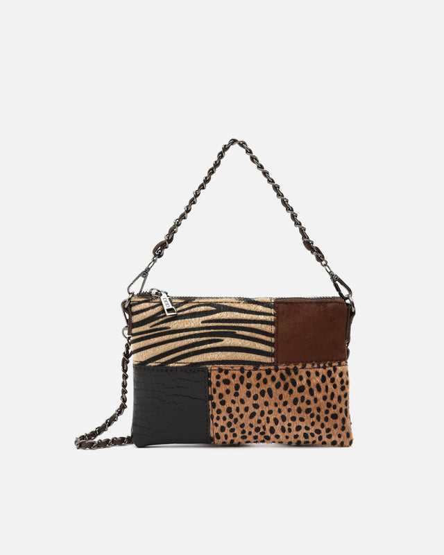 Ziver bolso de hombro e bandolera mini con estampado animal print
