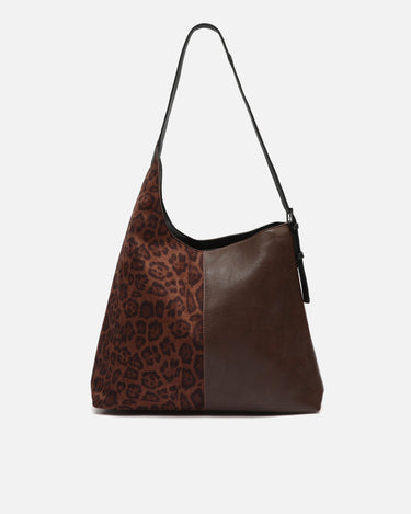 Belba bolso hobo efeco ante y estampado animal print  