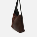 Belba bolso hobo efeco ante y estampado animal print  