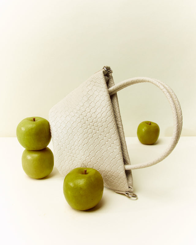 Trena borsa tote piccola intrecciata con tracolla removibile