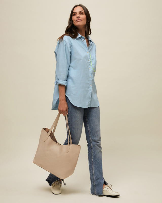 Dewe borsa shopper grande con beauty case estraibile 