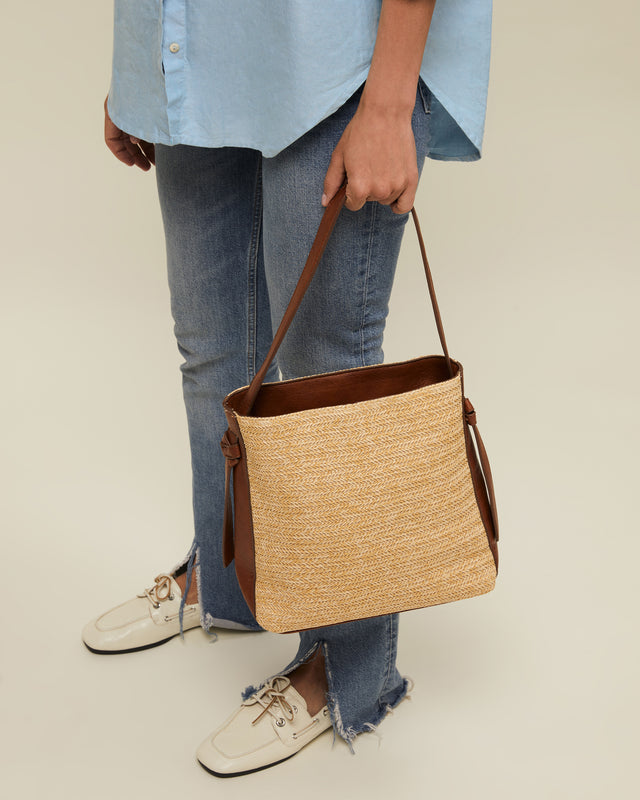 Borsa hobo Nots effetto rafia