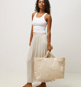Playa Bolsa para la playa grande con estampado jacquard 