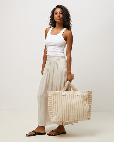 Playa Bolsa para la playa grande con estampado jacquard 