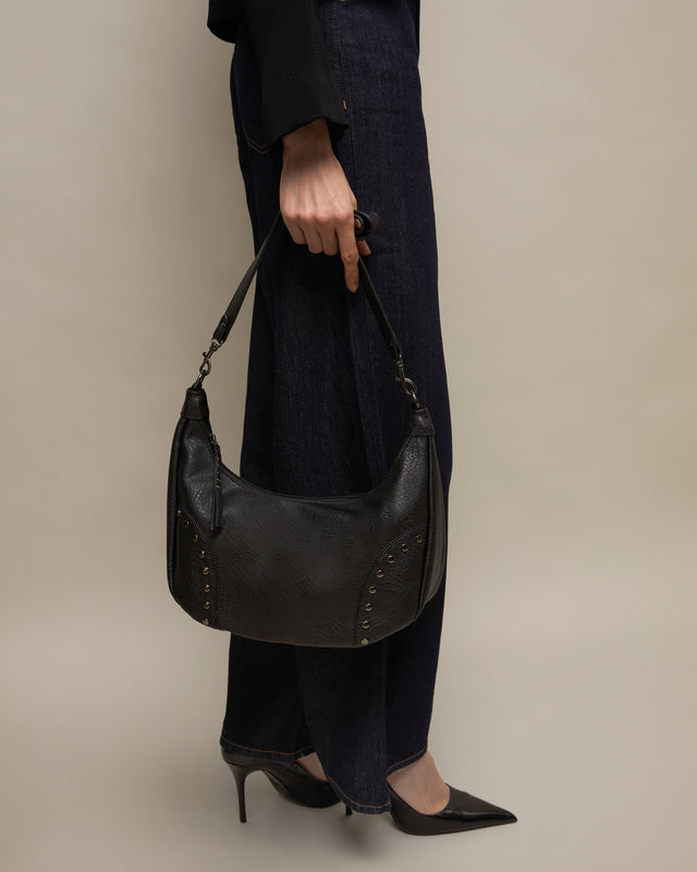 Serenitys bolso bandolera con detalles metálicos