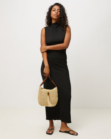 Tillian bolso bandolera efecto rafia con detalle colgante 