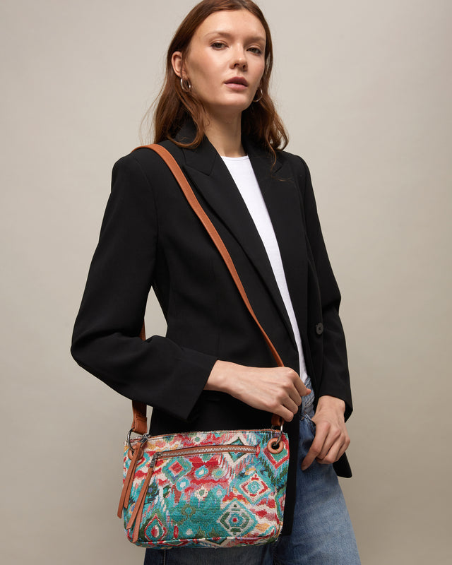 Zaria kleine Umhängetasche mit Jacquard-Muster